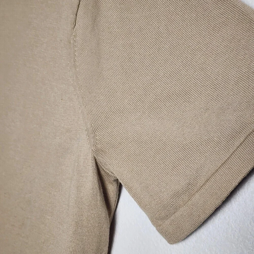 Levi's Polo Shirt Mens 2XL Beige 100% Cotton Standard Fit Short Sleeve Casual